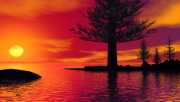 Summerland Sunset Wallpaper